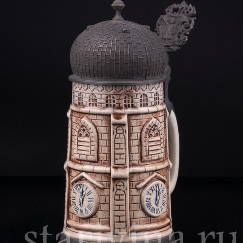 Старинная пивная Кружка башня, Германия, вт. пол. 20 в.