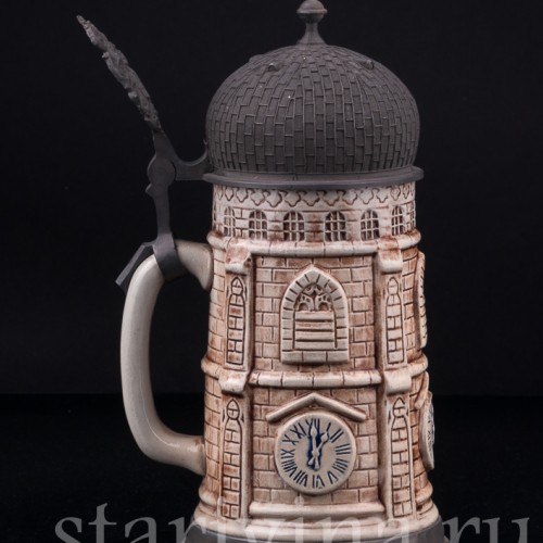 Старинная пивная Кружка башня, Германия, вт. пол. 20 в.