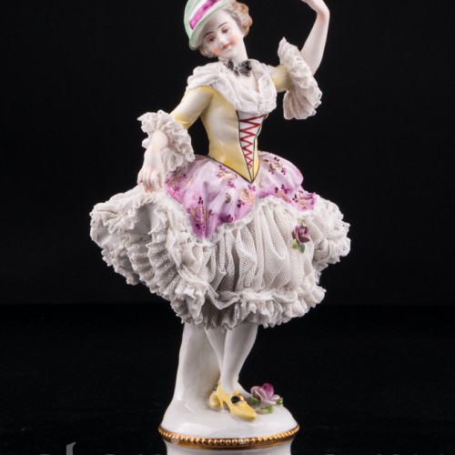 Танцующая девушка, кружевная, Volkstedt, Германия, до 1935 г