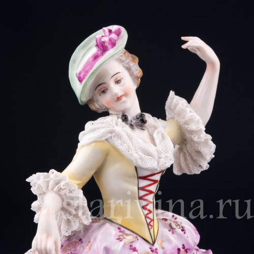 Танцующая девушка, кружевная, Volkstedt, Германия, до 1935 г