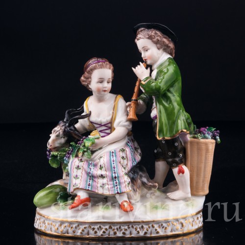 Аллегория осени, дети с козликом, Германия, 19 в