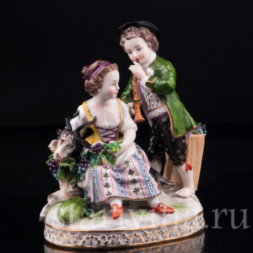 Аллегория осени, дети с козликом, Германия, 19 в