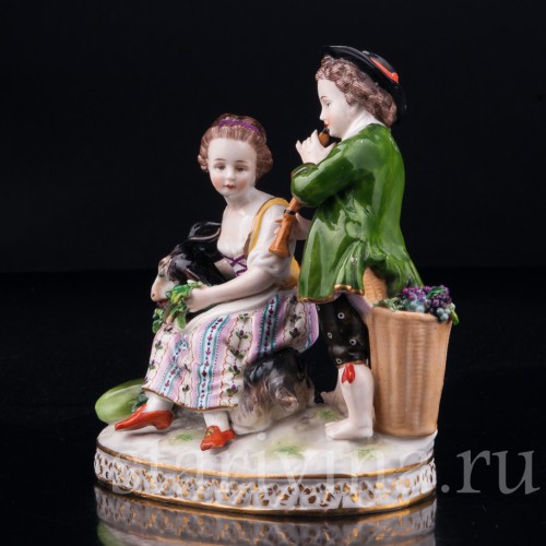 Аллегория осени, дети с козликом, Германия, 19 в