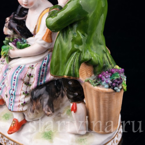 Аллегория осени, дети с козликом, Германия, 19 в