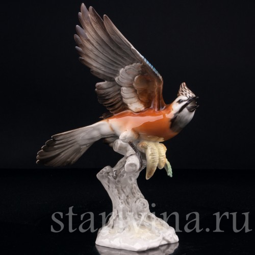 Статуэтка птицы из фарфора Сойка, Hutschenreuther, Германия, 1970 гг.