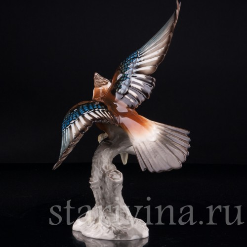 Статуэтка птицы из фарфора Сойка, Hutschenreuther, Германия, 1970 гг.