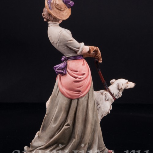 Девушка с борзой, Bruno Merli, Италия, сер. 20 в