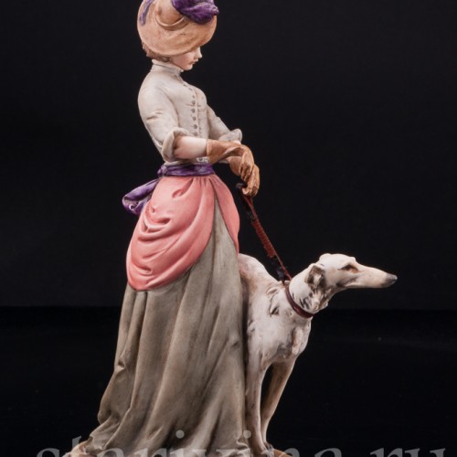 Девушка с борзой, Bruno Merli, Италия, сер. 20 в