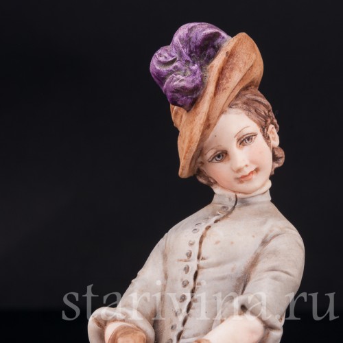 Девушка с борзой, Bruno Merli, Италия, сер. 20 в