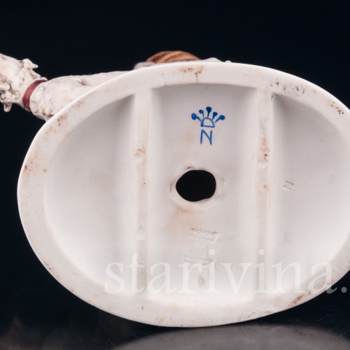 Девушка с борзой, Bruno Merli, Италия, сер. 20 в