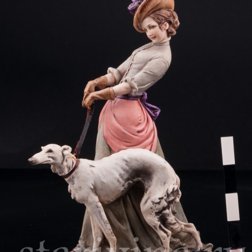 Девушка с борзой, Bruno Merli, Италия, сер. 20 в