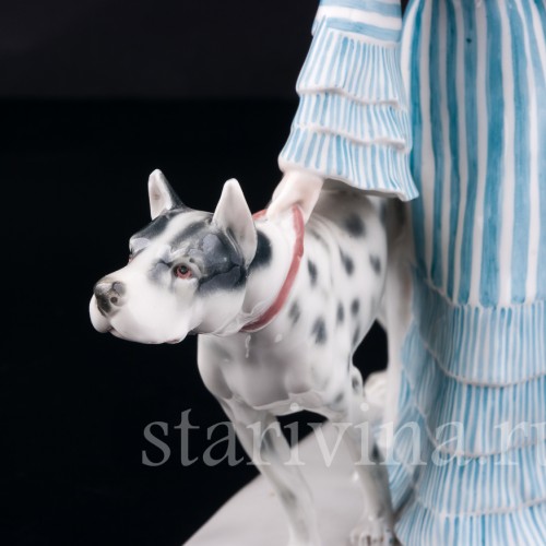 Девушка с зонтиком и догом, Goebel, Германия, нач. 20 в