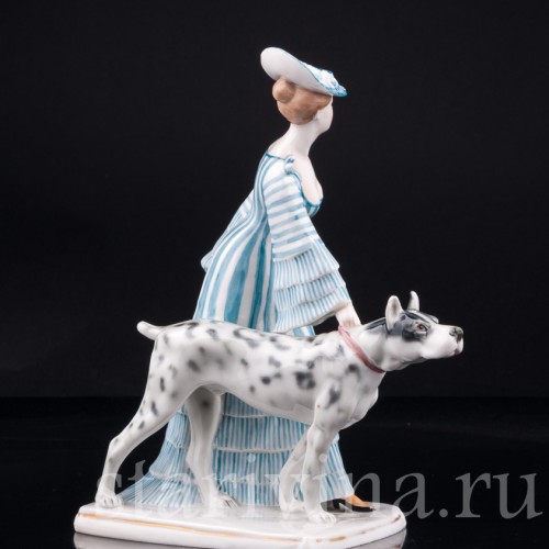 Девушка с зонтиком и догом, Goebel, Германия, нач. 20 в