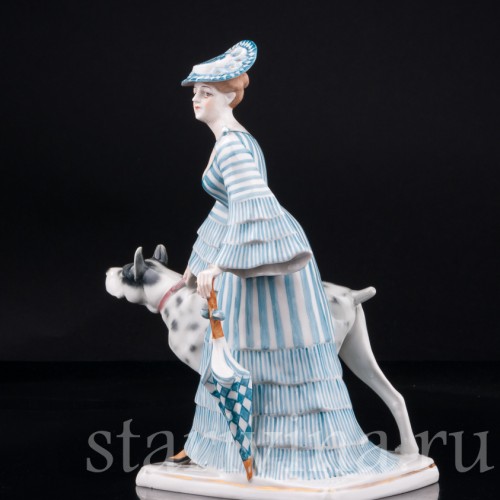 Девушка с зонтиком и догом, Goebel, Германия, нач. 20 в