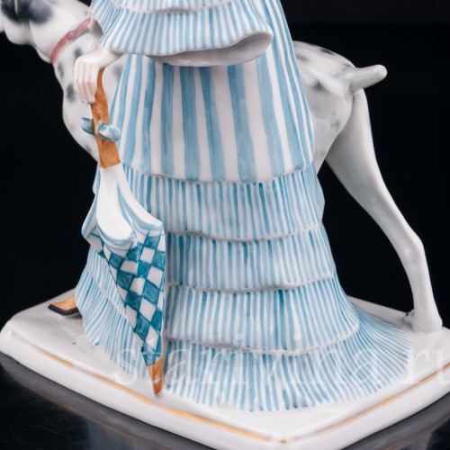 Девушка с зонтиком и догом, Goebel, Германия, нач. 20 в