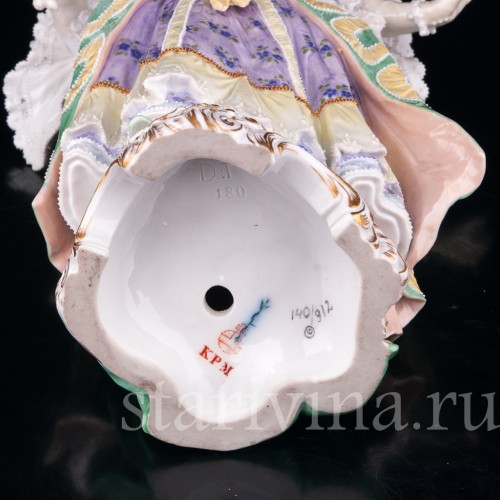 Дама с веером, KPM, Германия, пер. пол. 20 в