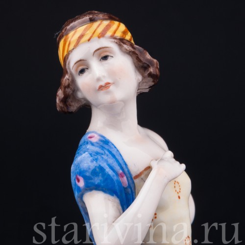 Девушка с борзой, E. A. Muller, Германия, нач. 20 в