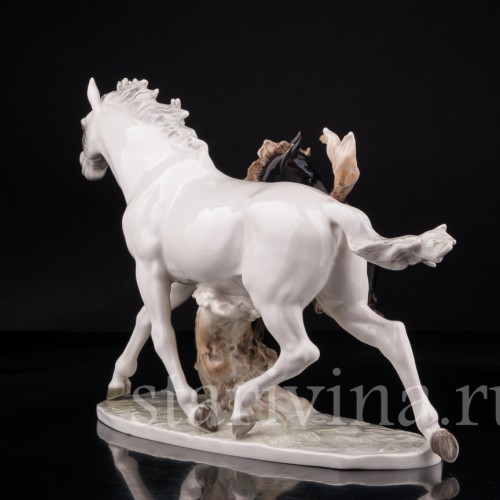 Лошадь с жеребёнком, Hutschenreuther, Германия, 1970 гг