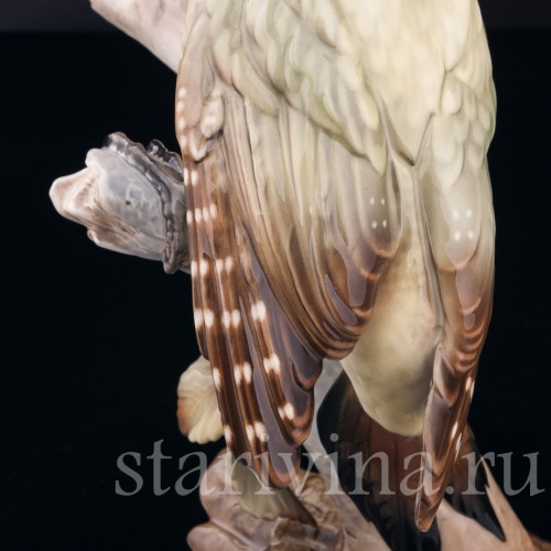 Зеленый дятел на березе, Hutschenreuther, Германия, 1970 гг