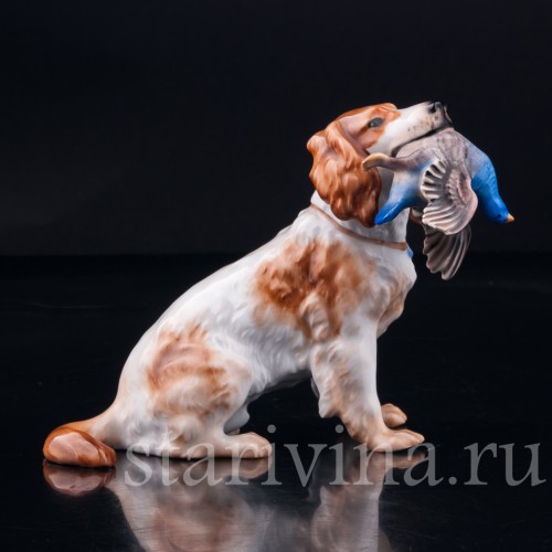 Спаниель с куропаткой, Rosenthal, Германия, 1950 гг