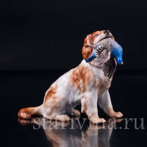 Спаниель с куропаткой, Rosenthal, Германия, 1950 гг