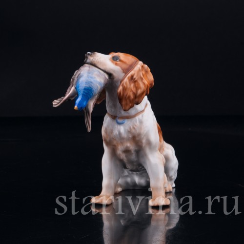 Спаниель с куропаткой, Rosenthal, Германия, 1950 гг