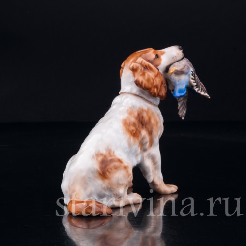 Спаниель с куропаткой, Rosenthal, Германия, 1950 гг