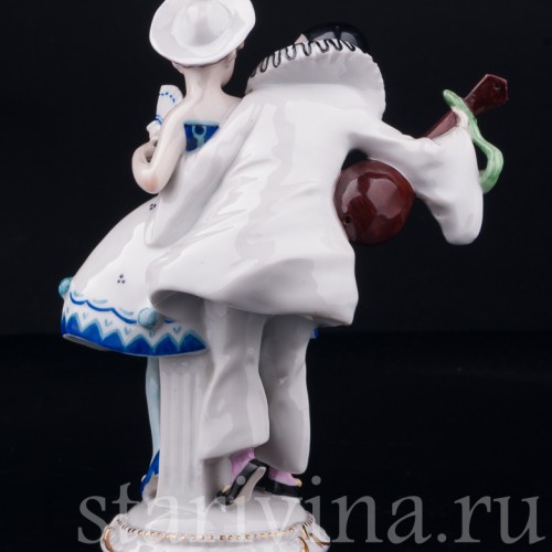 Пьеро и Коломбина, E. A. Muller, Германия, нач. 20 в