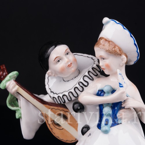 Пьеро и Коломбина, E. A. Muller, Германия, нач. 20 в