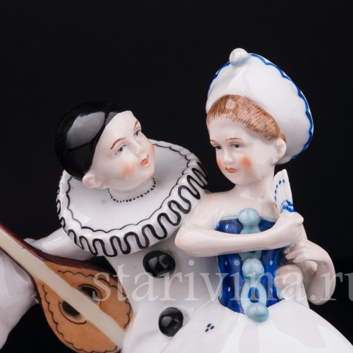 Пьеро и Коломбина, E. A. Muller, Германия, нач. 20 в