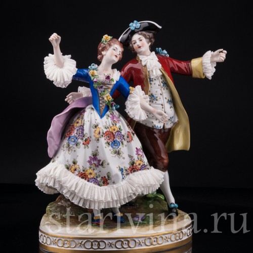Танцующая пара, кружевная, Volkstedt, Германия, вт. пол. 20 в