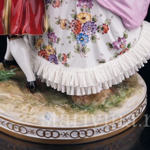 Танцующая пара, кружевная, Volkstedt, Германия, вт. пол. 20 в