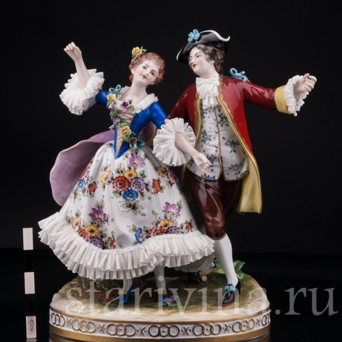 Танцующая пара, кружевная, Volkstedt, Германия, вт. пол. 20 в