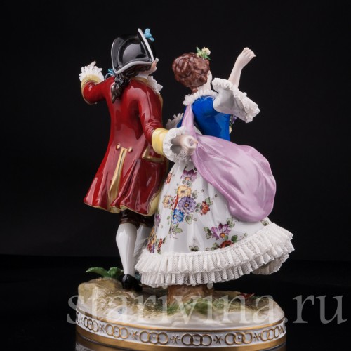 Танцующая пара, кружевная, Volkstedt, Германия, вт. пол. 20 в