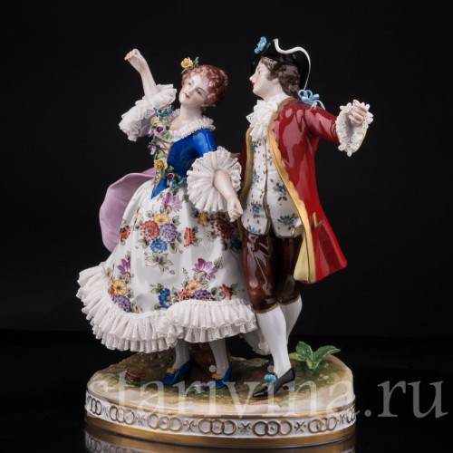 Танцующая пара, кружевная, Volkstedt, Германия, вт. пол. 20 в