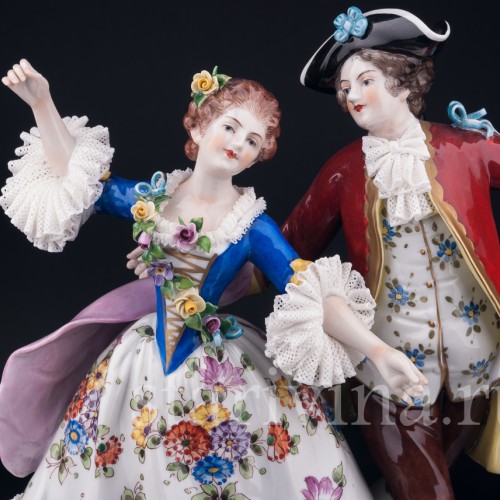 Танцующая пара, кружевная, Volkstedt, Германия, вт. пол. 20 в