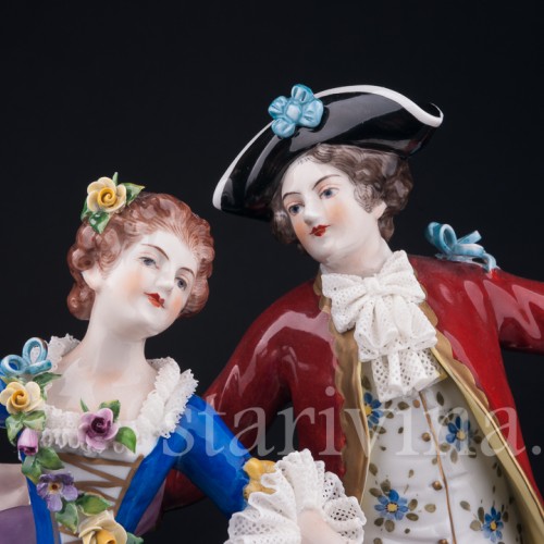 Танцующая пара, кружевная, Volkstedt, Германия, вт. пол. 20 в