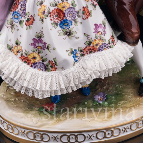 Танцующая пара, кружевная, Volkstedt, Германия, вт. пол. 20 в