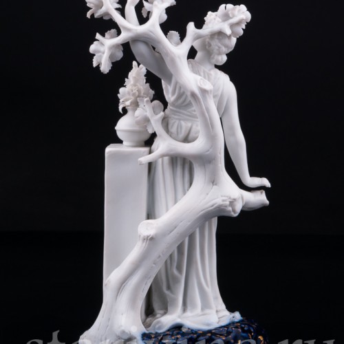 "Весна", девушка у дерева, Dressel, Kister & Co, Германия, нач. 20 в