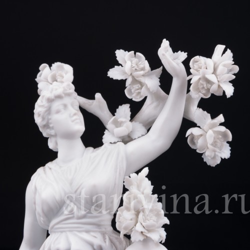 "Весна", девушка у дерева, Dressel, Kister & Co, Германия, нач. 20 в