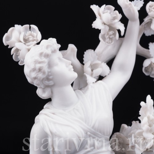 "Весна", девушка у дерева, Dressel, Kister & Co, Германия, нач. 20 в