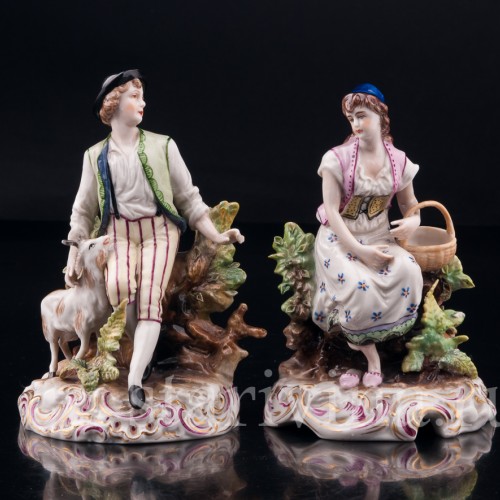 Пасторальная пара с козочкой, Volkstedt, Германия, до 1935 г