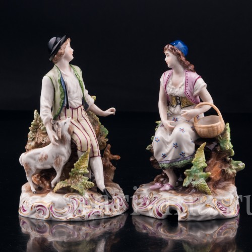 Пасторальная пара с козочкой, Volkstedt, Германия, до 1935 г