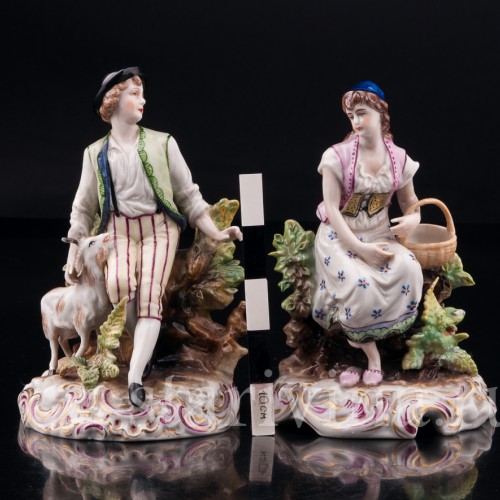 Пасторальная пара с козочкой, Volkstedt, Германия, до 1935 г