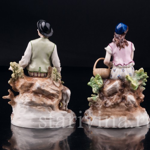 Пасторальная пара с козочкой, Volkstedt, Германия, до 1935 г