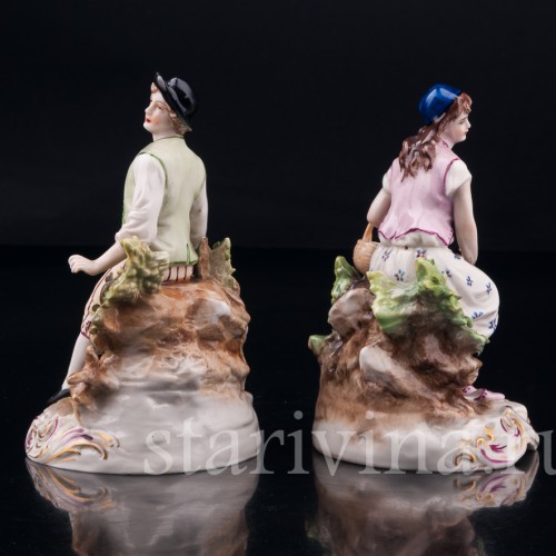 Пасторальная пара с козочкой, Volkstedt, Германия, до 1935 г