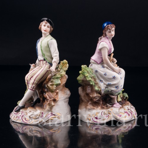 Пасторальная пара с козочкой, Volkstedt, Германия, до 1935 г