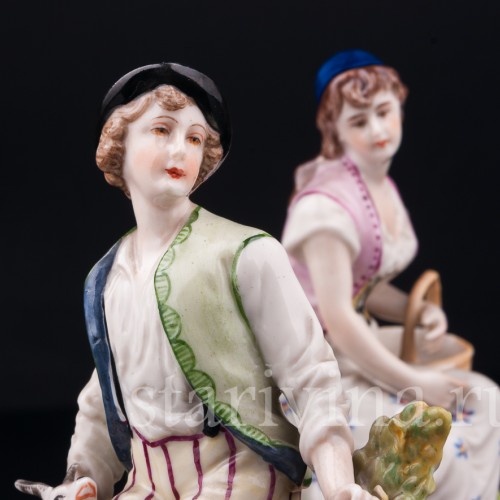 Пасторальная пара с козочкой, Volkstedt, Германия, до 1935 г