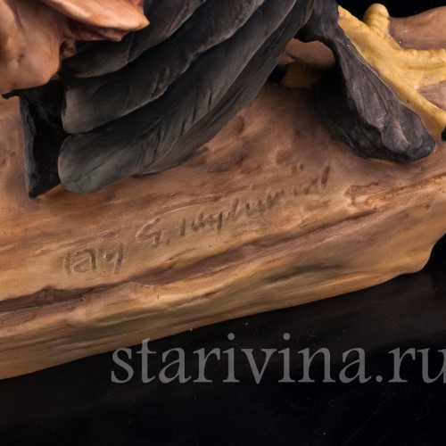 Фарфорвая статуэтка птицы Петух, Alka Kaiser, Германия, вт. пол. 20 в.