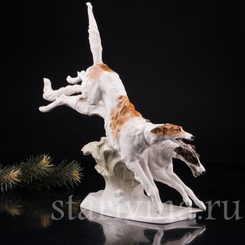 Бегущие борзые, Hutschenreuther, Германия, 1938-55 гг